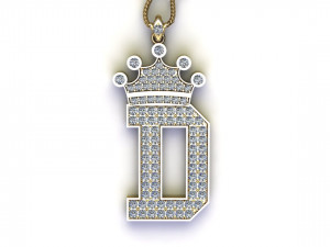 Alphabets letter D pendant 3Dモデル