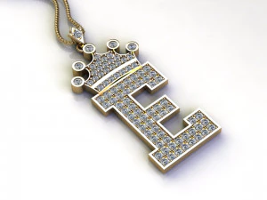 Alfabetten letter E hanger 3D Model