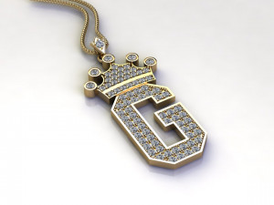 Alphabets letter G pendant 3D Model