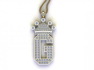 Alphabets letter G pendant 3D Model
