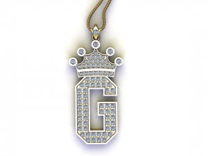 Alphabets letter G pendant 3D Model