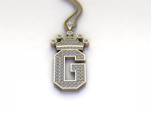 Alphabets letter G pendant 3D Model