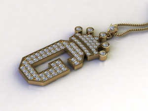Alphabets letter G pendant 3D Model