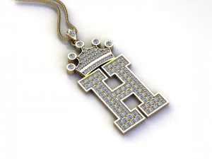 Alphabets letter H pendant 3D Model