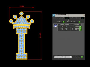 Alphabets letter I pendant 3D Model