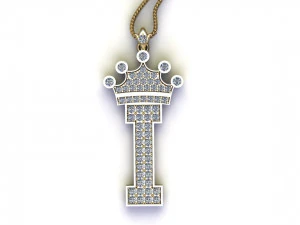 Alphabets letter I pendant 3D Model