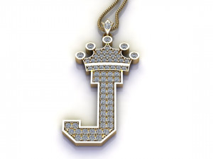 Alphabets letter J pendant Modelo 3D