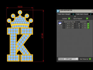 Alphabets letter K pendant Modelo 3D