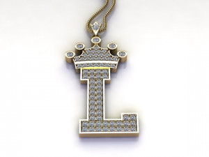 Alphabets letter L pendant 3D-Modell