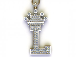 Alphabets letter L pendant 3D Model