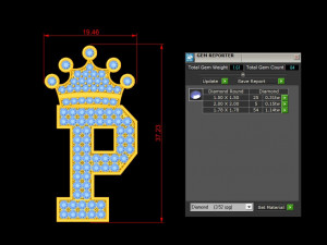 Alphabets letter P pendant Modello 3D