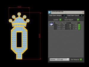 Alphabets letter Q pendant Modelo 3D
