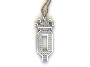 Alphabets letter Q pendant Modelo 3D