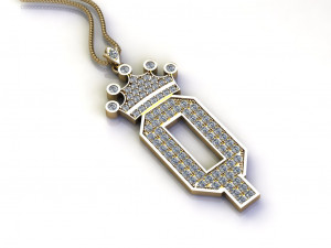 Alphabets letter Q pendant Modelo 3D