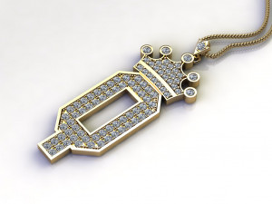 Alphabets letter Q pendant Modelo 3D