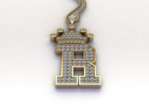 Alphabets letter R pendant Modèle 3D