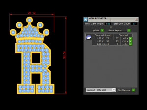 Alphabets letter R pendant 3D मॉडल