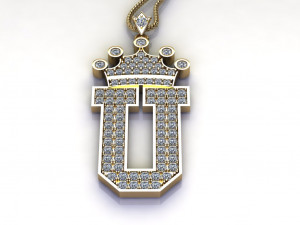 Alphabets letter U pendant 3D Model