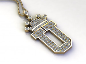 Alphabets letter U pendant Modelo 3D