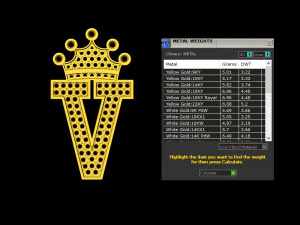 Alphabets letter V pendant 3D Model