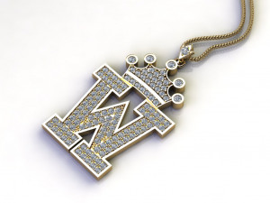 Alphabets letter W pendant 3D Model