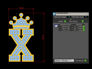 Alphabets letter X pendant 3D Модель