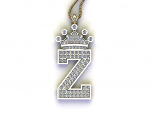 Alphabets letter Z pendant 3D मॉडल