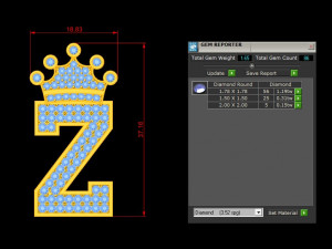 Alphabets letter Z pendant 3D मॉडल