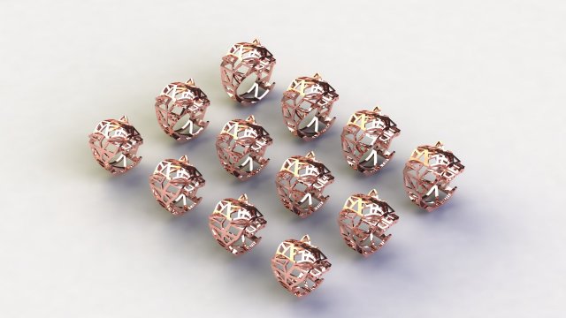 Tiger Ring Model 3D .c4d .max .obj .3ds .fbx .stl .blend 