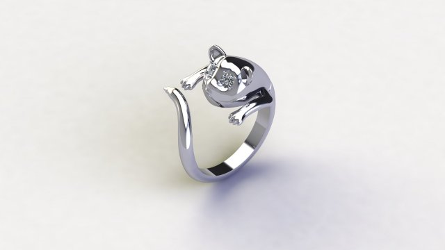 Tiger Ring 3D 模型 .c4d .max .obj .3ds .fbx .stl .blend 