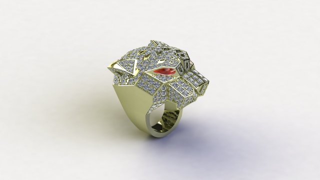 Tiger Ring 3D Модель .c4d .max .obj .3ds .fbx .stl .blend 