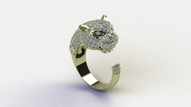 David Webb 18k Yellow Gold Diamond & Emerald Tiger Ring - Ideal Luxury