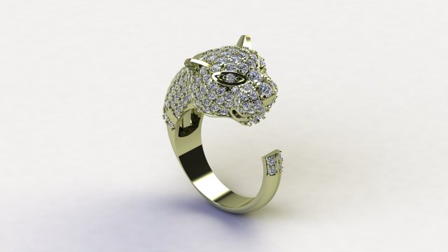 Tiger Ring 3D Model .c4d .max .obj .3ds .fbx .stl .blend 