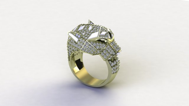 Tiger Ring 3D Модель .c4d .max .obj .3ds .fbx .stl .blend 