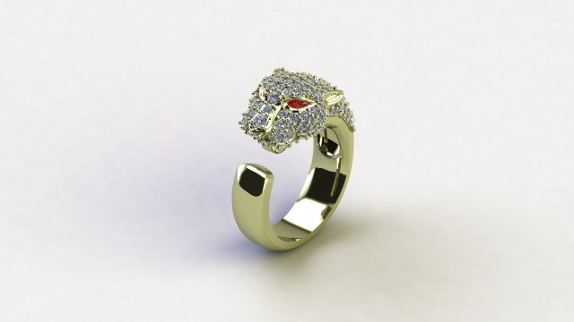 Tiger Ring 3D Model .c4d .max .obj .3ds .fbx .stl .blend 