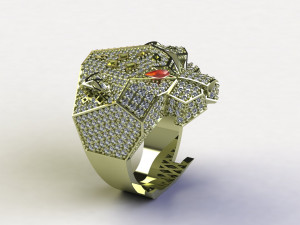 STL file Rectanguler Diamond Louis Vuitton Pendant 3D print model