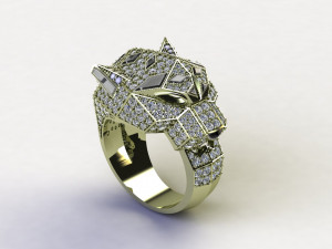 Tiger Ring Puma Panther Modello 3D