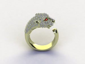 Tiger Ring Puma Panther Modello 3D