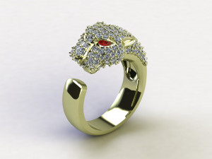 Tiger Ring Puma Panther Modello 3D