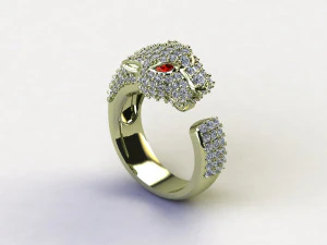 Anello tigre Puma Pantera Modello 3D