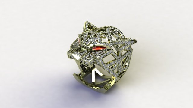 Tiger Ring Puma Panther Modelo 3D .c4d .max .obj .3ds .fbx .stl .blend 