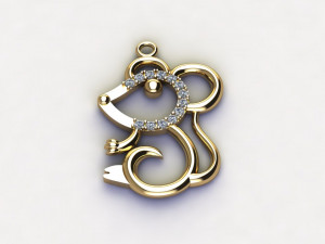 Mouse pendant 3Dモデル
