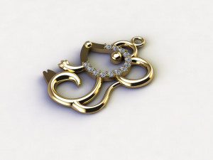 Mouse pendant 3Dモデル