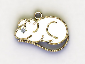 Mouse pendant Modèle 3D