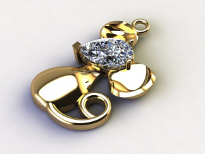 Mouse pendant 3D 模型