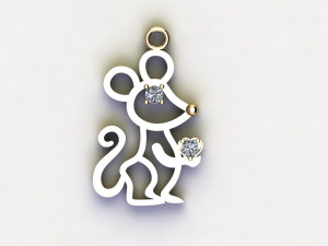 Mouse pendant 3D Model