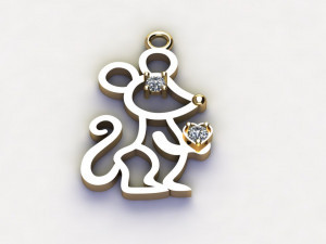 Mouse pendant 3D-Modell