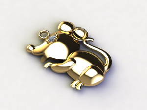 Mouse pendant 3D Model