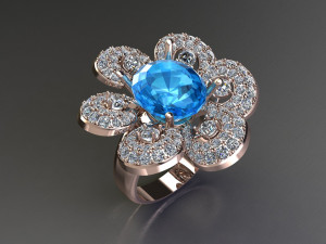 Women Diamond Ring 3Dプリントモデル
