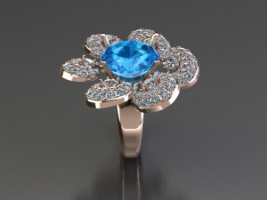 Women Diamond Ring 3Dプリントモデル